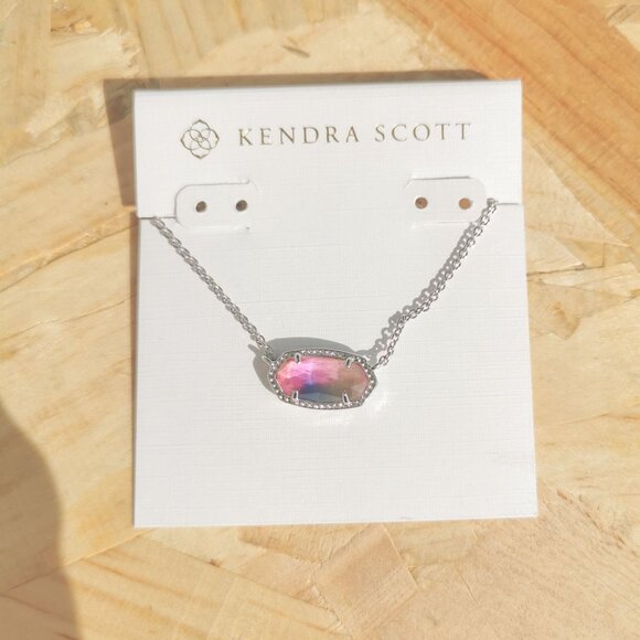 Kendra Scott Jewelry - NEW Kendra Scott Elisa Watercolor Necklace Silver
